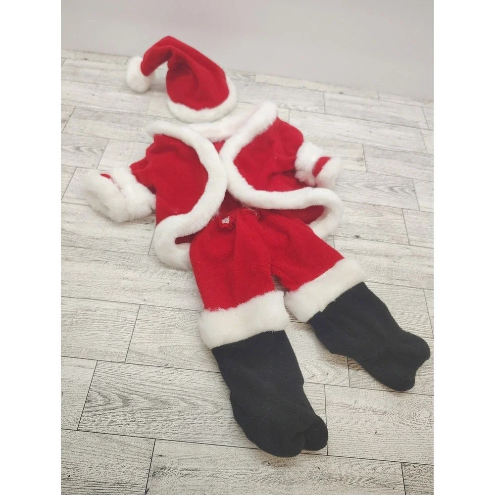Doll Santa Costume Set • Christmas Holiday Outfit‎ • Red White Festive Clothes - Picture 2 of 9